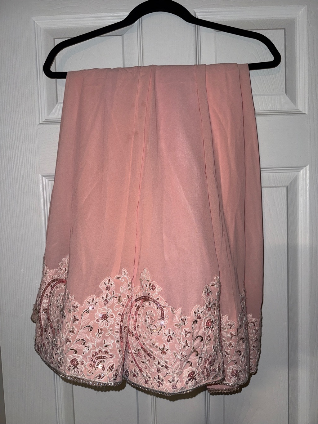 Light Pink Embroidered Lucknowi Sharara Suit — image 7 of 8